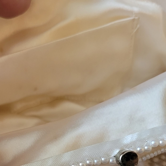 La Regale Clutch Evening Bag with Box Seed Pearl Beaded Floral Design Regency - Picture 11 of 16